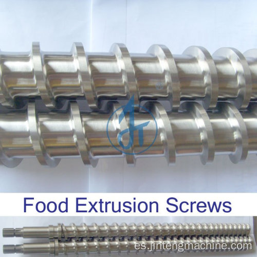 Cilindro de tornillo extrusor para extrusión de alimentos